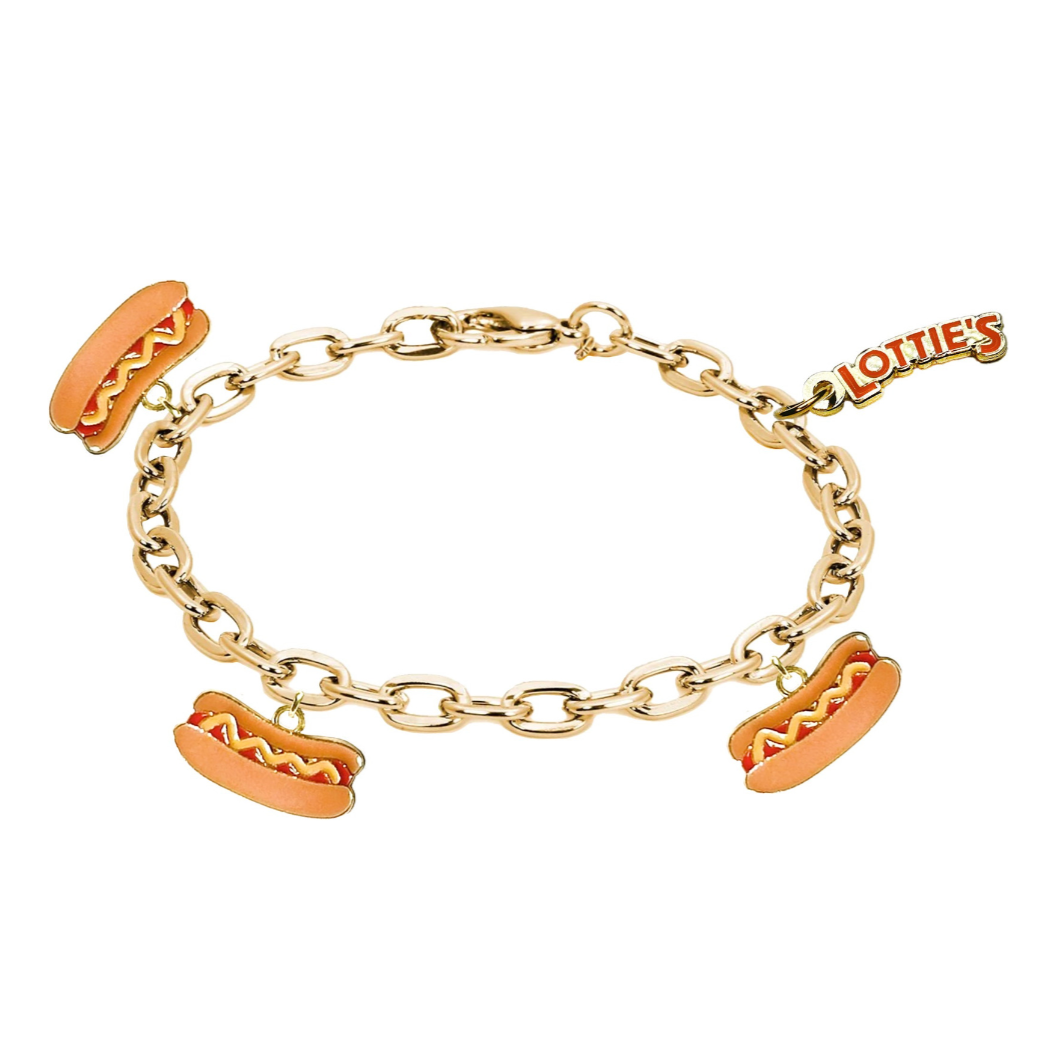 Hot Dog Charm Bracelet