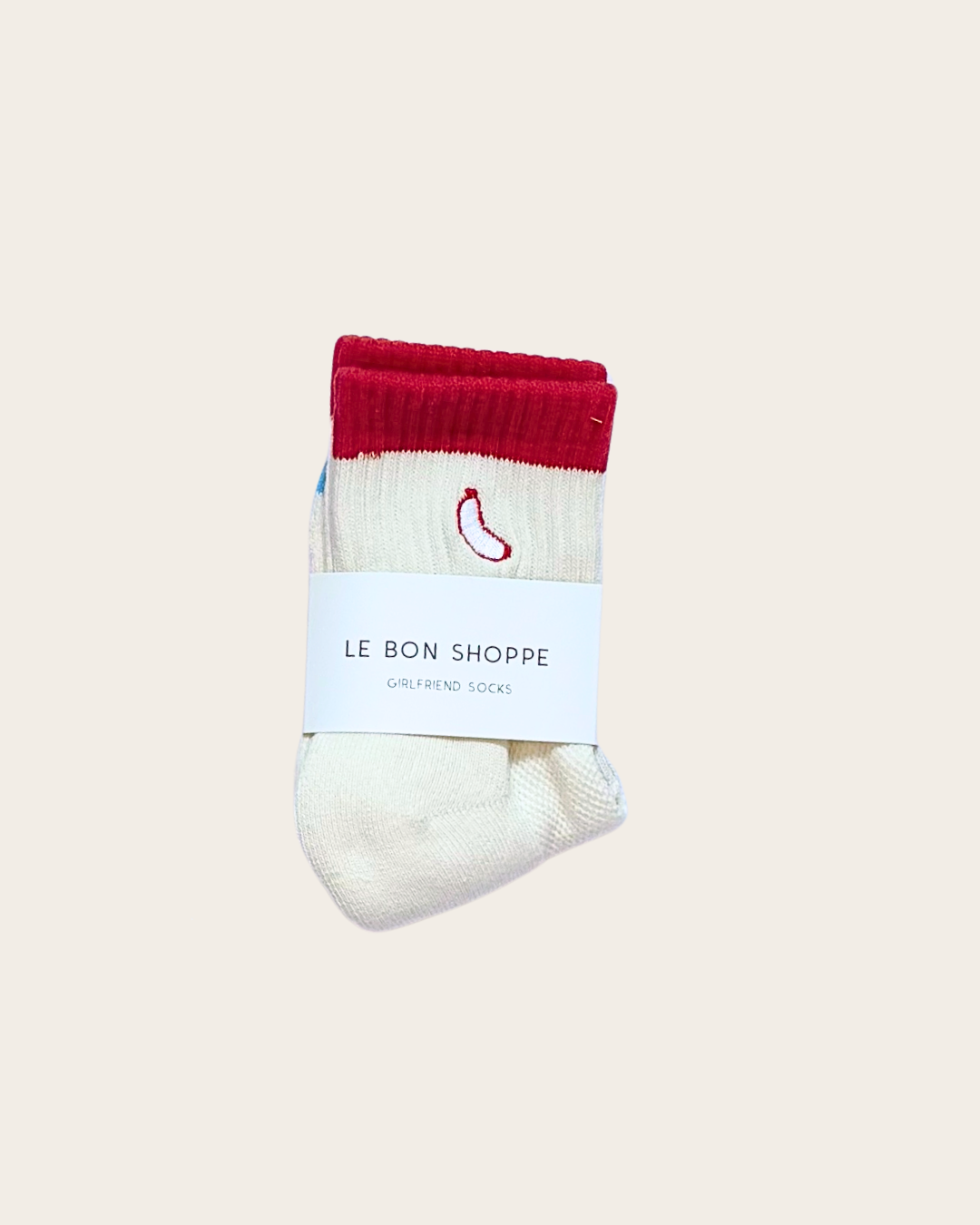 Le Bon Red & White Sock